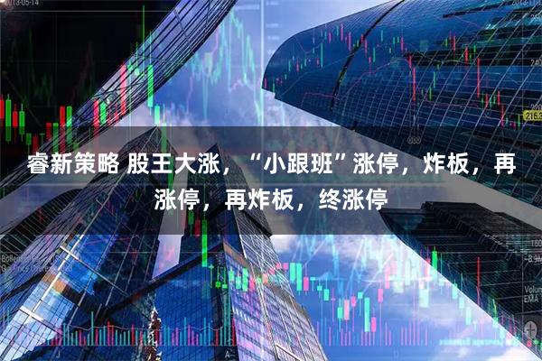睿新策略 股王大涨，“小跟班”涨停，炸板，再涨停，再炸板，终涨停